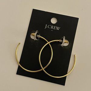 J Crew Gold Hoop Earrings - New with Tags - Never Worn